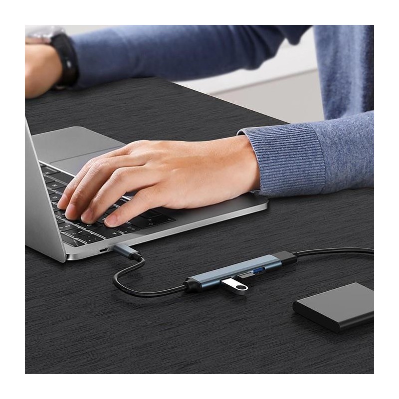 Hub Qoltec adapter USB 3.0 4w1 | 4x USB 3.0 | PartsPC.pl