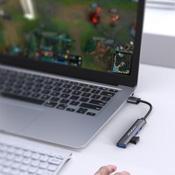 Hub Qoltec adapter USB 3.0 4w1 | 4x USB 3.0 | PartsPC.pl