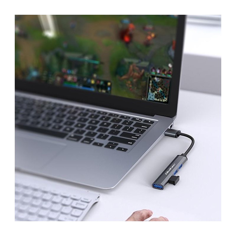 Hub Qoltec adapter USB 3.0 4w1 | 4x USB 3.0 | PartsPC.pl
