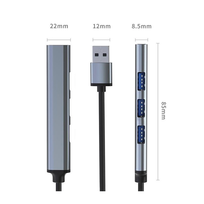 Hub Qoltec adapter USB 3.0 4w1 | 4x USB 3.0 | PartsPC.pl