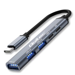 Hub Qoltec adapter USB-C 3.1 5w1 | USB-C PD | USB-C | 2x USB… | PartsPC.pl