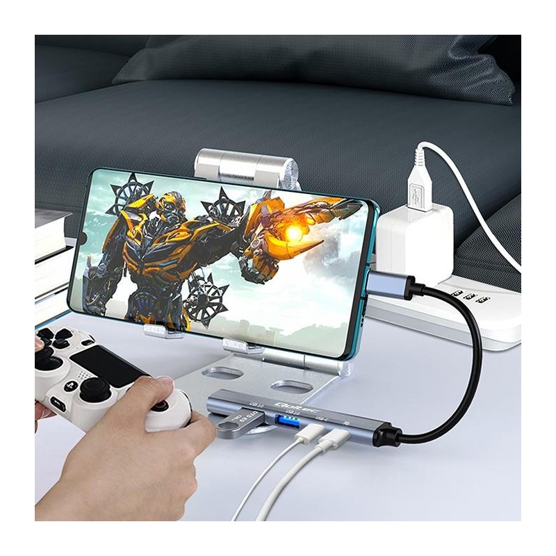 Hub Qoltec adapter USB-C 3.1 5w1 | USB-C PD | USB-C | 2x USB… | PartsPC.pl