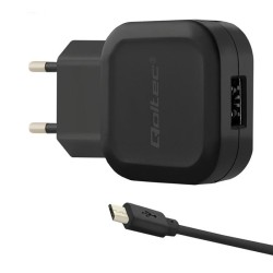 Ładowarka sieciowa Qoltec 12W | 5V | 2,4A | USB | +kabel Mic… | PartsPC.pl