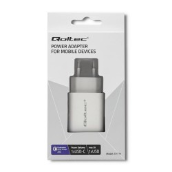 Ładowarka sieciowa Qoltec 18W | 5-12V | 1.5-3A | USB typ C P… | PartsPC.pl