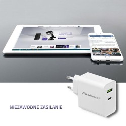 Ładowarka sieciowa Qoltec 45W | 5-20V | 2.4-3A | USB typ... | PartsPC.pl