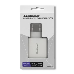 Ładowarka sieciowa Qoltec 45W | 5-20V | 2.4-3A | USB typ... | PartsPC.pl