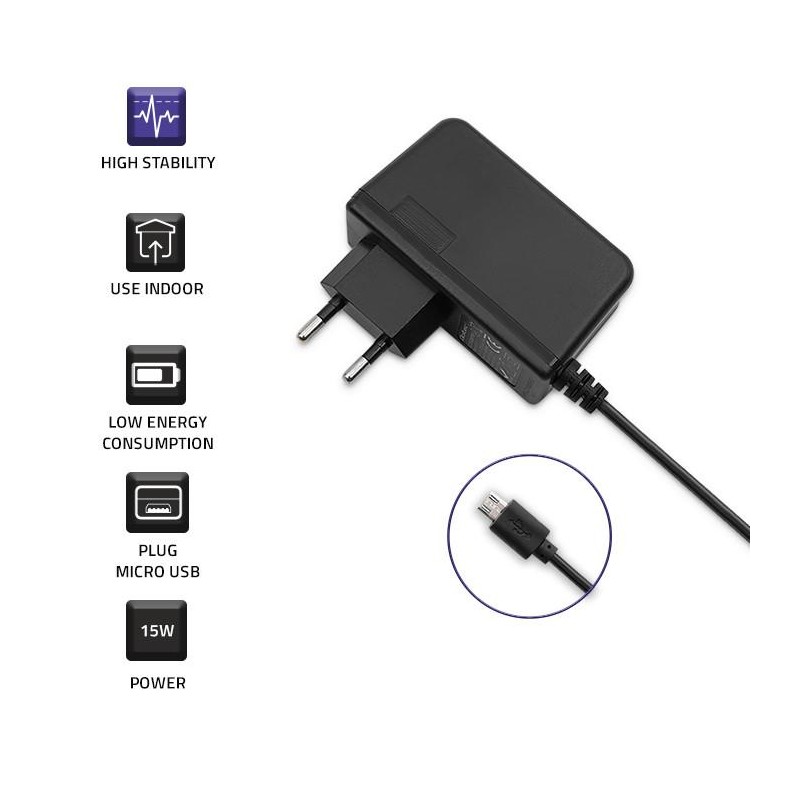 Ładowarka sieciowa Qoltec 15W | 5V | 3A | micro USB | PartsPC.pl