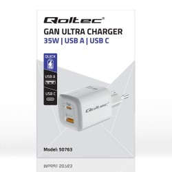 Ładowarka sieciowa Qoltec 35W GaN ULTRA | 5-20V | 2.25-3A | … | PartsPC.pl