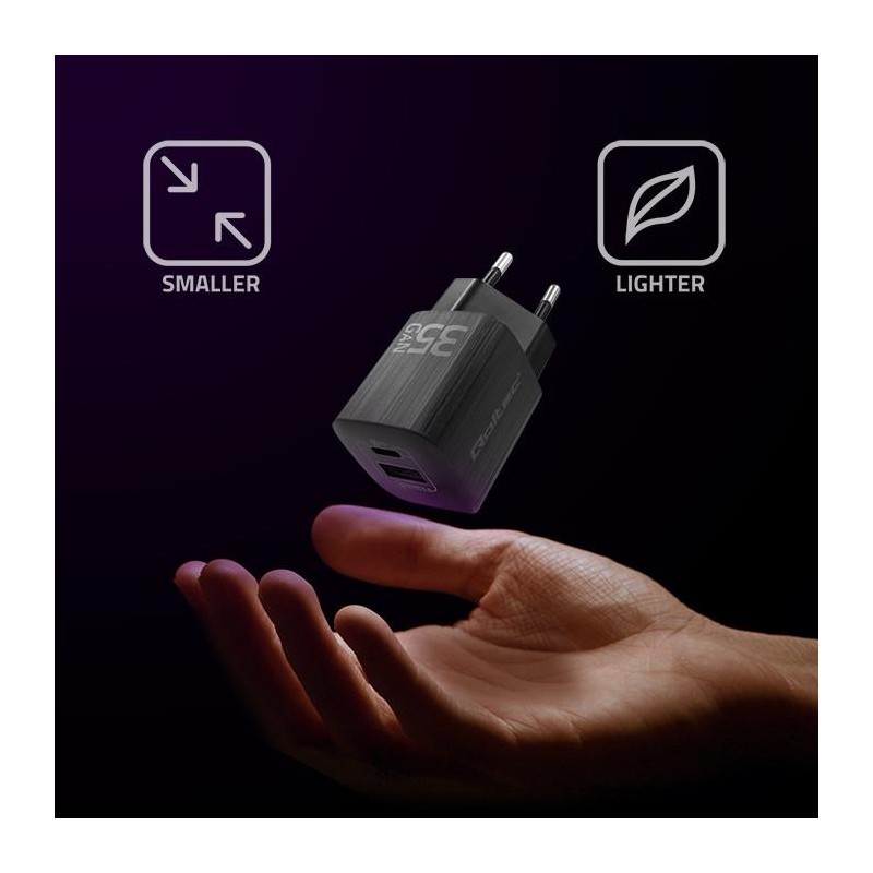Ładowarka sieciowa Qoltec 35W GaN ULTRA | 5-20V | 2.25-3A | … | PartsPC.pl