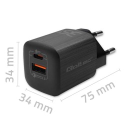 Ładowarka sieciowa Qoltec 35W GaN ULTRA | 5-20V | 2.25-3A | … | PartsPC.pl