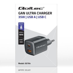Ładowarka sieciowa Qoltec 35W GaN ULTRA | 5-20V | 2.25-3A | … | PartsPC.pl