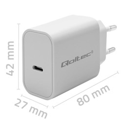 Ładowarka sieciowa Qoltec Super Quick PD | USB-C | 20W | 5-1… | PartsPC.pl