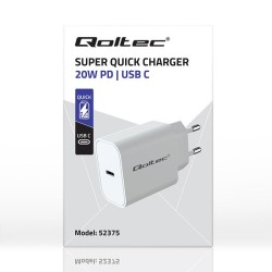 Ładowarka sieciowa Qoltec Super Quick PD | USB-C | 20W | 5-1… | PartsPC.pl
