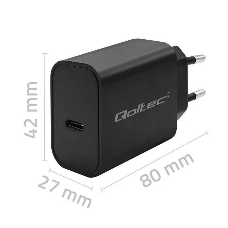 Ładowarka sieciowa Qoltec Super Quick PD | USB-C | 20W | 5-1… | PartsPC.pl