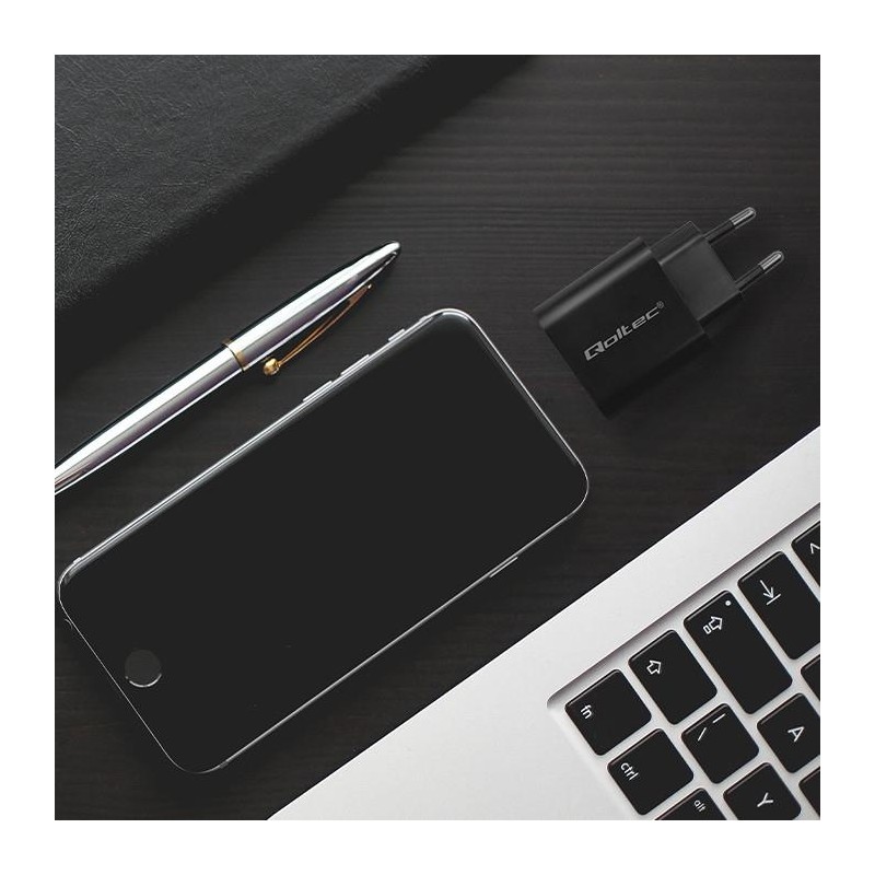 Ładowarka sieciowa Qoltec GaN POWER PRO | 1xUSB-C | 1xUSB | 30W | 5-20V |
