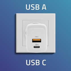 Ładowarka sieciowa Qoltec 20W GaN | 5-20V | 1.5-3A | 1xUSB-C… | PartsPC.pl