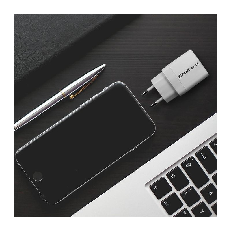 Ładowarka sieciowa Qoltec 20W GaN | 5-20V | 1.5-3A | 1xUSB-C… | PartsPC.pl