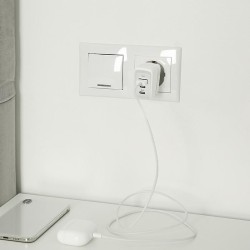 Ładowarka sieciowa Qoltec 65W GaN | 5-20V | 3-3.35A | 2xUSB-… | PartsPC.pl