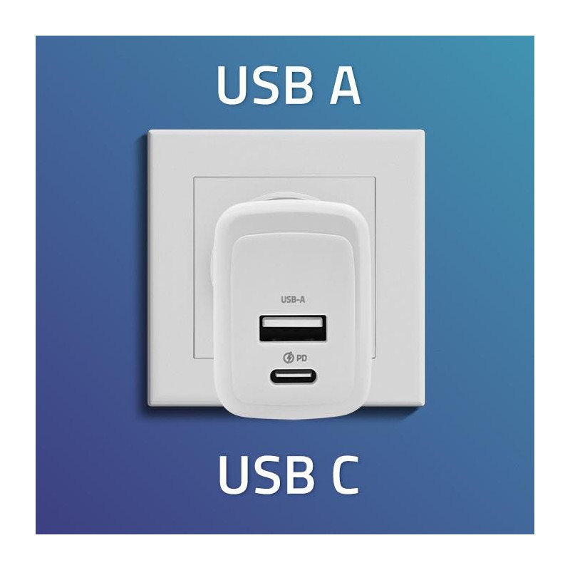 Ładowarka sieciowa Qoltec 45W GaN | 5-20V | 1.5-3A | 1xUSB-C… | PartsPC.pl