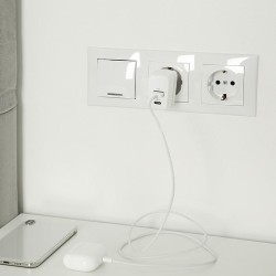 Ładowarka sieciowa Qoltec 45W GaN | 5-20V | 1.5-3A | 1xUSB-C… | PartsPC.pl
