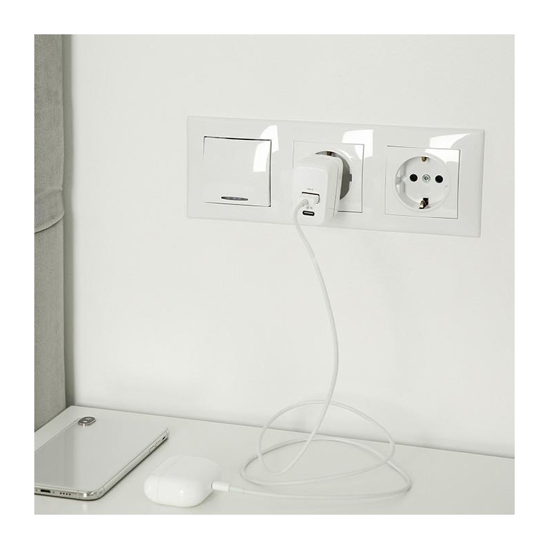 Ładowarka sieciowa Qoltec 45W GaN | 5-20V | 1.5-3A | 1xUSB-C… | PartsPC.pl