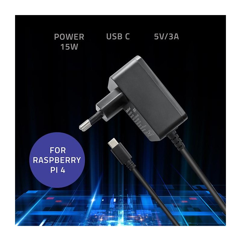 Ładowarka Qoltec Super FAST PD do Raspberry PI 4 | USB-C... | PartsPC.pl