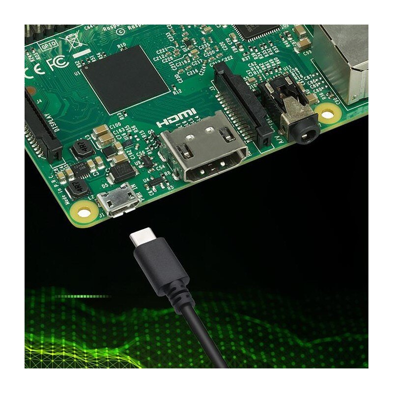 Ładowarka Qoltec Super FAST PD do Raspberry PI 5 | USB-C | 27W | 5-12V |