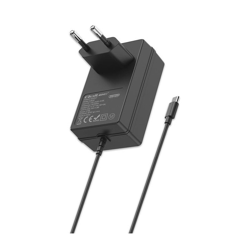 Ładowarka Qoltec Super FAST PD do Raspberry PI 5 | USB-C | 27W | 5-12V |
