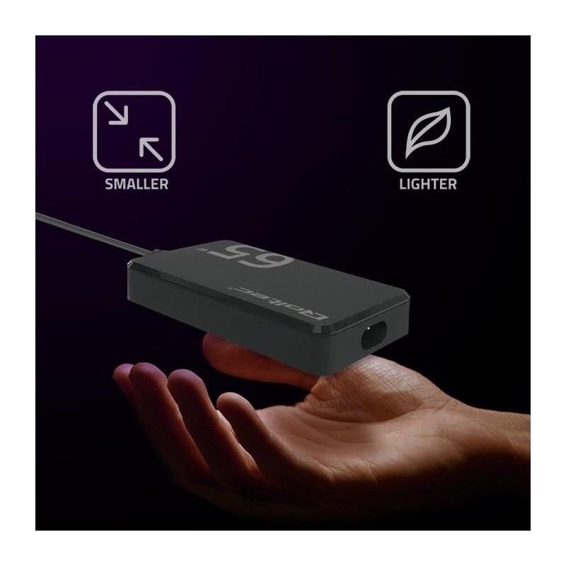 Ładowarka sieciowa Qoltec 65W GaN Super Fast SLIM | PartsPC.pl