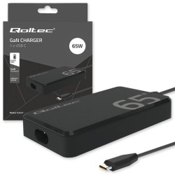 Ładowarka sieciowa Qoltec 65W GaN Super Fast SLIM | PartsPC.pl