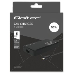 Ładowarka sieciowa Qoltec 65W GaN Super Fast SLIM | PartsPC.pl