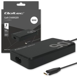 Ładowarka sieciowa Qoltec 90W GaN Super Fast SLIM | PD | 5-2… | PartsPC.pl