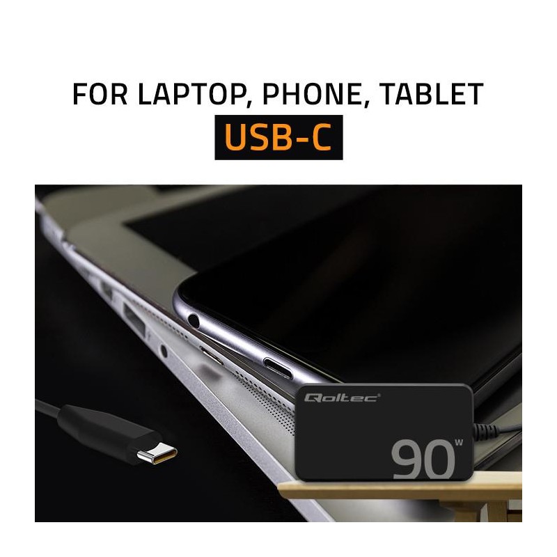 Ładowarka sieciowa Qoltec 90W GaN Super Fast SLIM | PD | 5-2… | PartsPC.pl