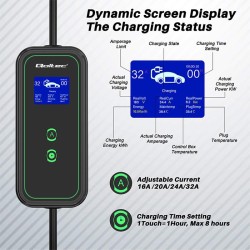 Ładowarka Qoltec mobilna do samochodu elektrycznego EV z regulacją 2w1 Typ2