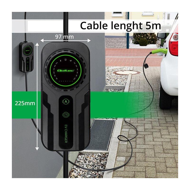 Ładowarka Qoltec do samochodu elektrycznego EV z regulacją 2… | PartsPC.pl