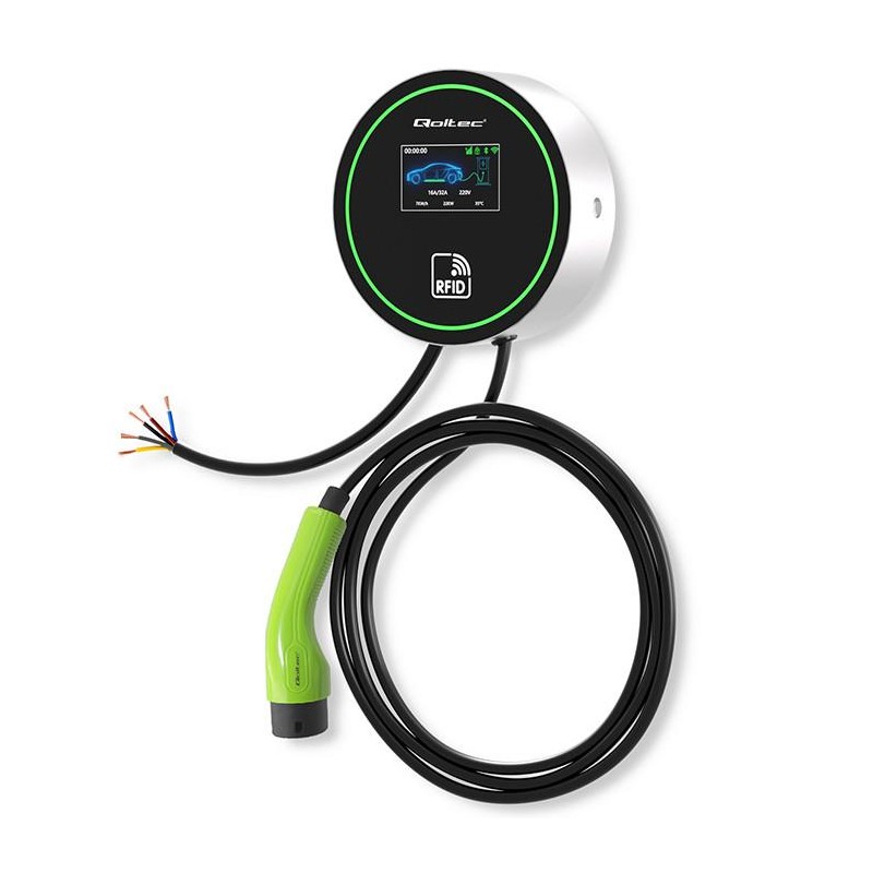Stacja ładowania Qoltec EV 2w1 Typ2 | 22kW | Wi-Fi | LCD | 3… | PartsPC.pl