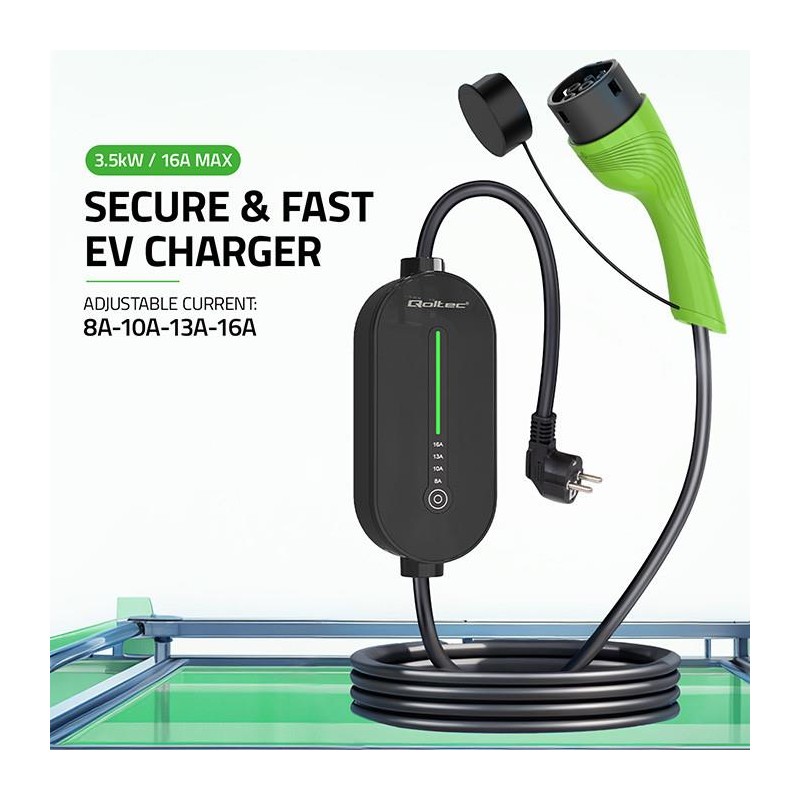 Ładowarka Qoltec do samochodu elektrycznego EV z regulacją 2… | PartsPC.pl