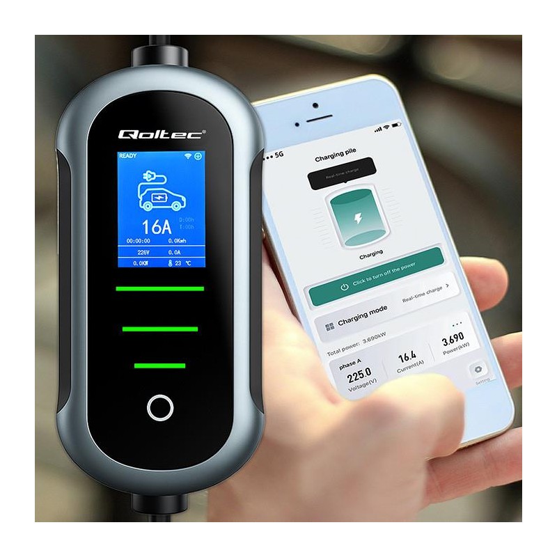 Ładowarka Qoltec do samochodu elektrycznego EV z regulacją 2… | PartsPC.pl
