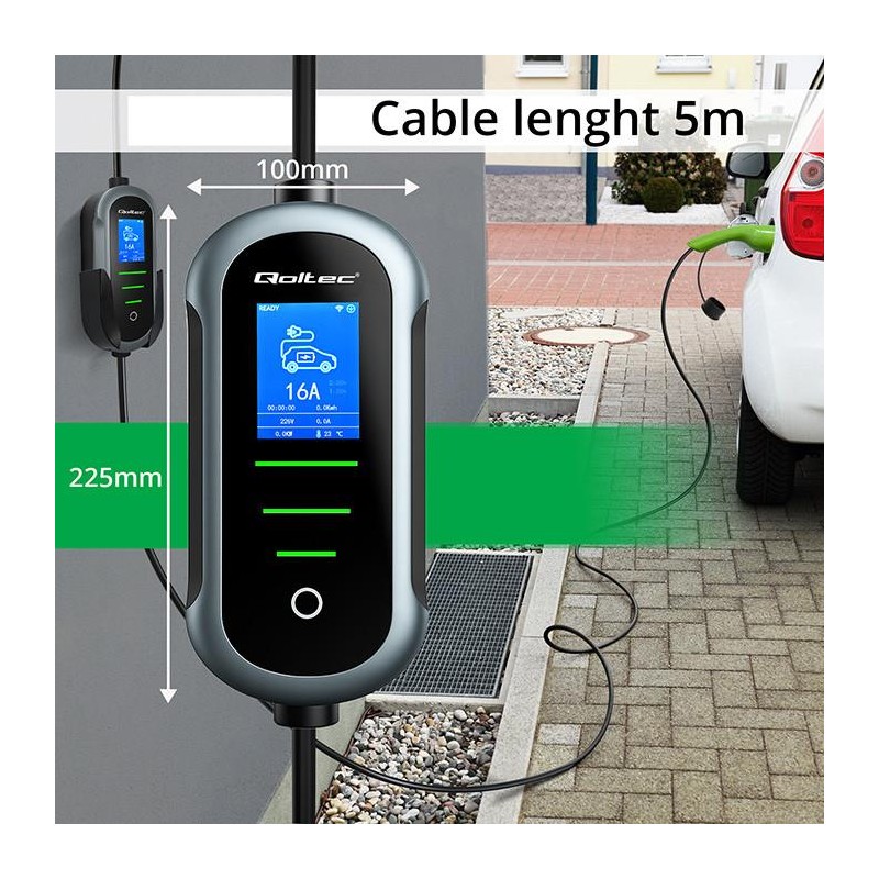 Ładowarka Qoltec do samochodu elektrycznego EV z regulacją 2… | PartsPC.pl
