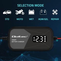 Ładowarka inteligentna Qoltec mikroprocesorowa 12V | 2A | Pr… | PartsPC.pl