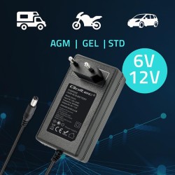 Ładowarka do akumulatora Qoltec AGM GEL STD 6V 12V | 1.5A | … | PartsPC.pl