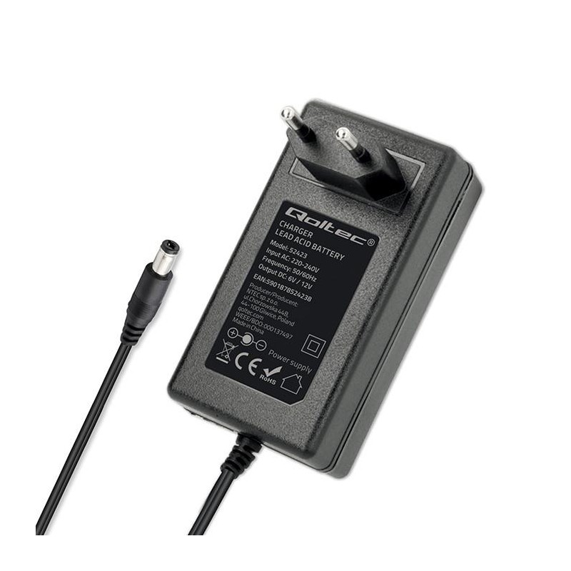 Ładowarka do akumulatora Qoltec AGM GEL STD 6V 12V | 1.5A | … | PartsPC.pl