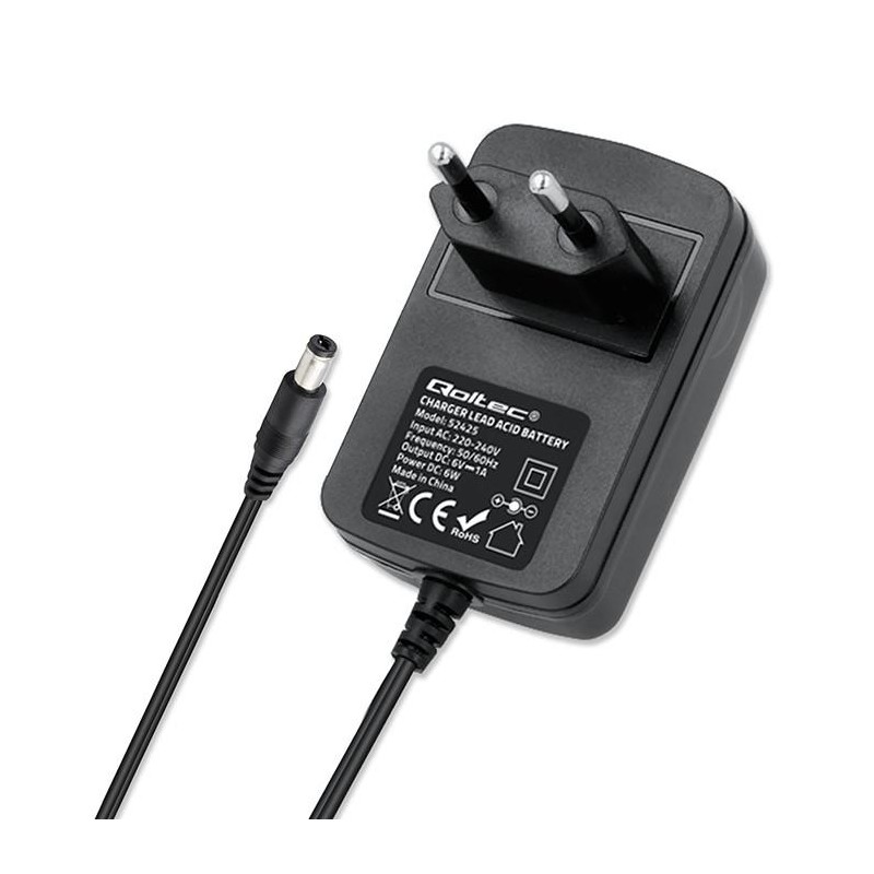 Ładowarka do akumulatora Qoltec AGM GEL STD 6V | 1A | Prosto… | PartsPC.pl