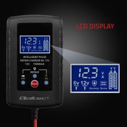 Ładowarka do akumulatora Qoltec AGM GEL STD 6V/12V | 2A | Pr… | PartsPC.pl