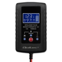 Ładowarka do akumulatora Qoltec AGM GEL STD 6V/12V | 2A | Pr… | PartsPC.pl
