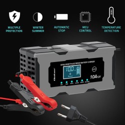 Ładowarka inteligentna Qoltec mikroprocesorowa 12V 10A | PartsPC.pl