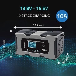 Ładowarka inteligentna Qoltec mikroprocesorowa 12V 10A | PartsPC.pl