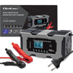 Ładowarka inteligentna Qoltec mikroprocesorowa 12V 10A | PartsPC.pl