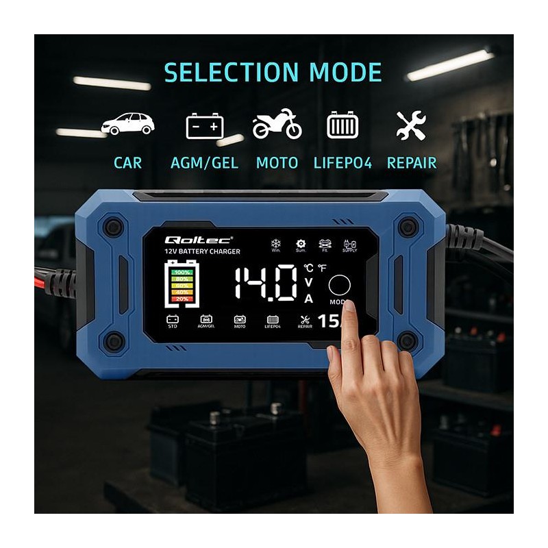 Ładowarka inteligentna Qoltec mikroprocesorowa 12V 15A do AG… | PartsPC.pl