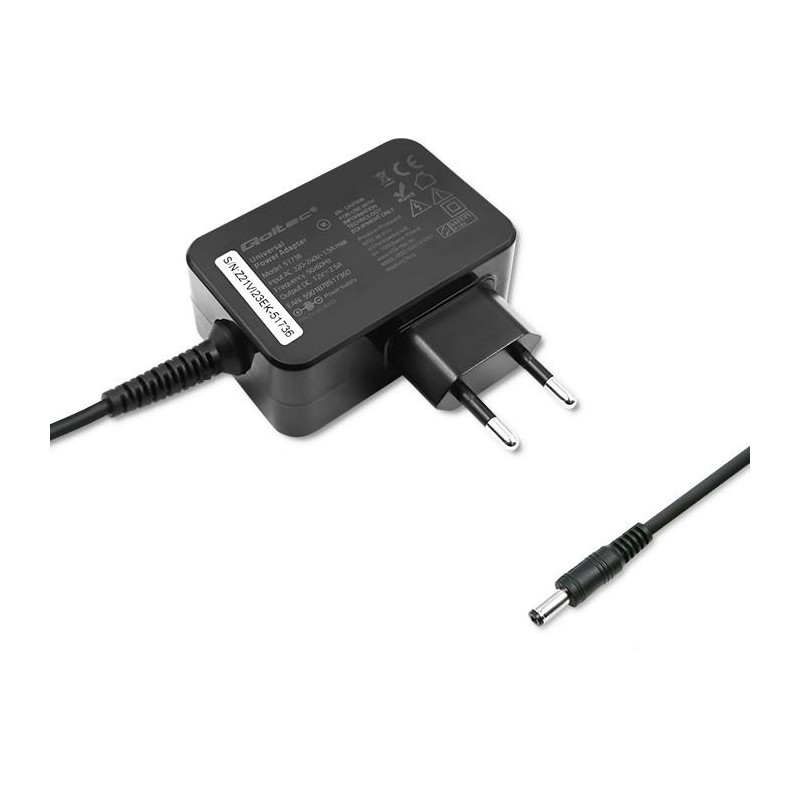 Zasilacz uniwersalny Qoltec sieciowy 30W | 12V | 2.5A | 7 wt… | PartsPC.pl